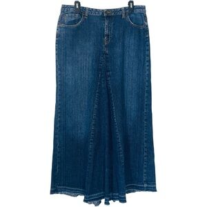 Classic Blue A-Line Denim Skirt
